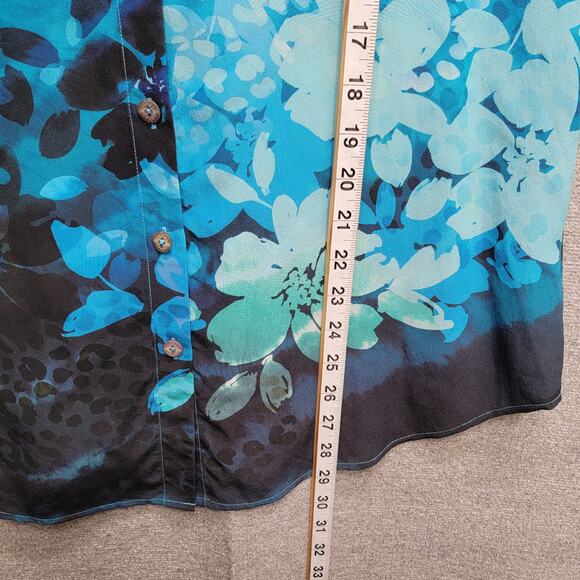 SOFT SURROUNDINGS JOLENE SILK BLOUSE, SIZE XS - Picture 7 of 7